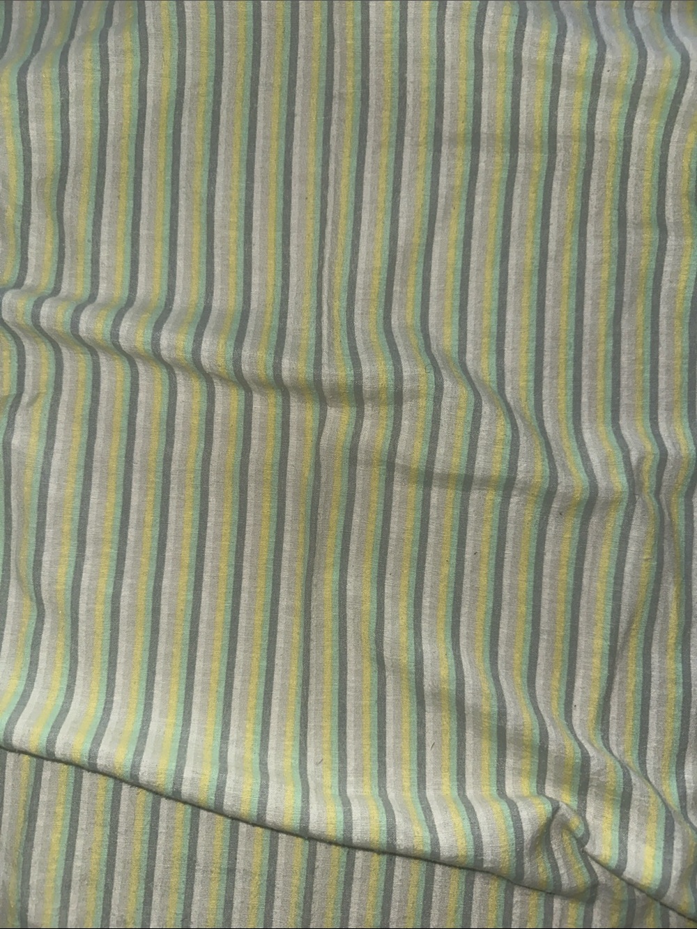 Home Kids OS Striped Cotton Bedding Throw Blanket Green and Gray